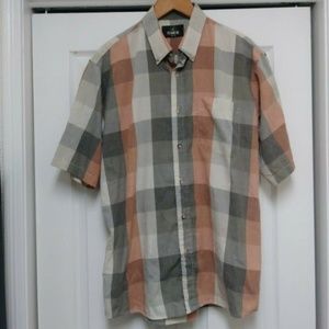 RedHead Men's Sz L SS Plaid Button Down